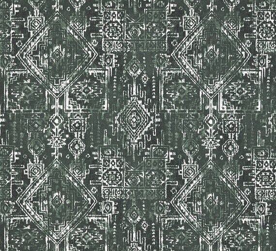 Charcoal & Gray Southwest Outdoor Fabric by the Yard Designer