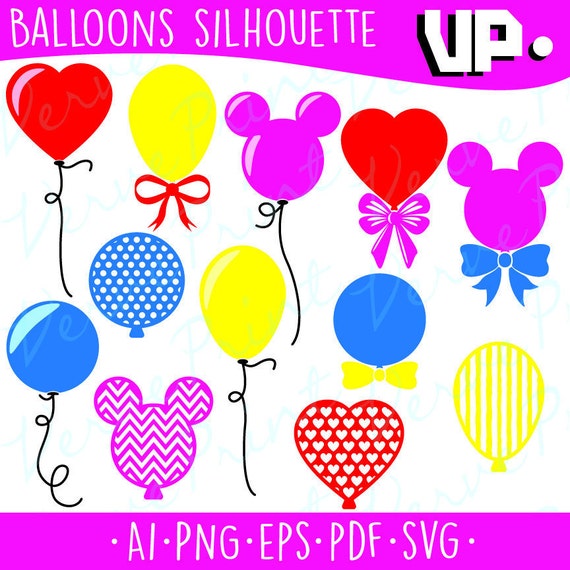 Birthday Balloons Svg Ai Eps Pdf Cutting file Balloons