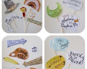 18 Thanksgiving Photo Booth Props by Aimee Ferre