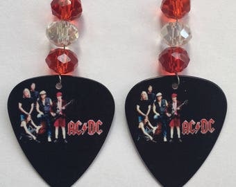 1 Pair- AC/DC Guitar Pick Earrings
