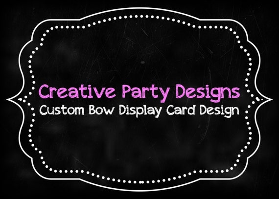 items similar to custom bow display card hair bow card