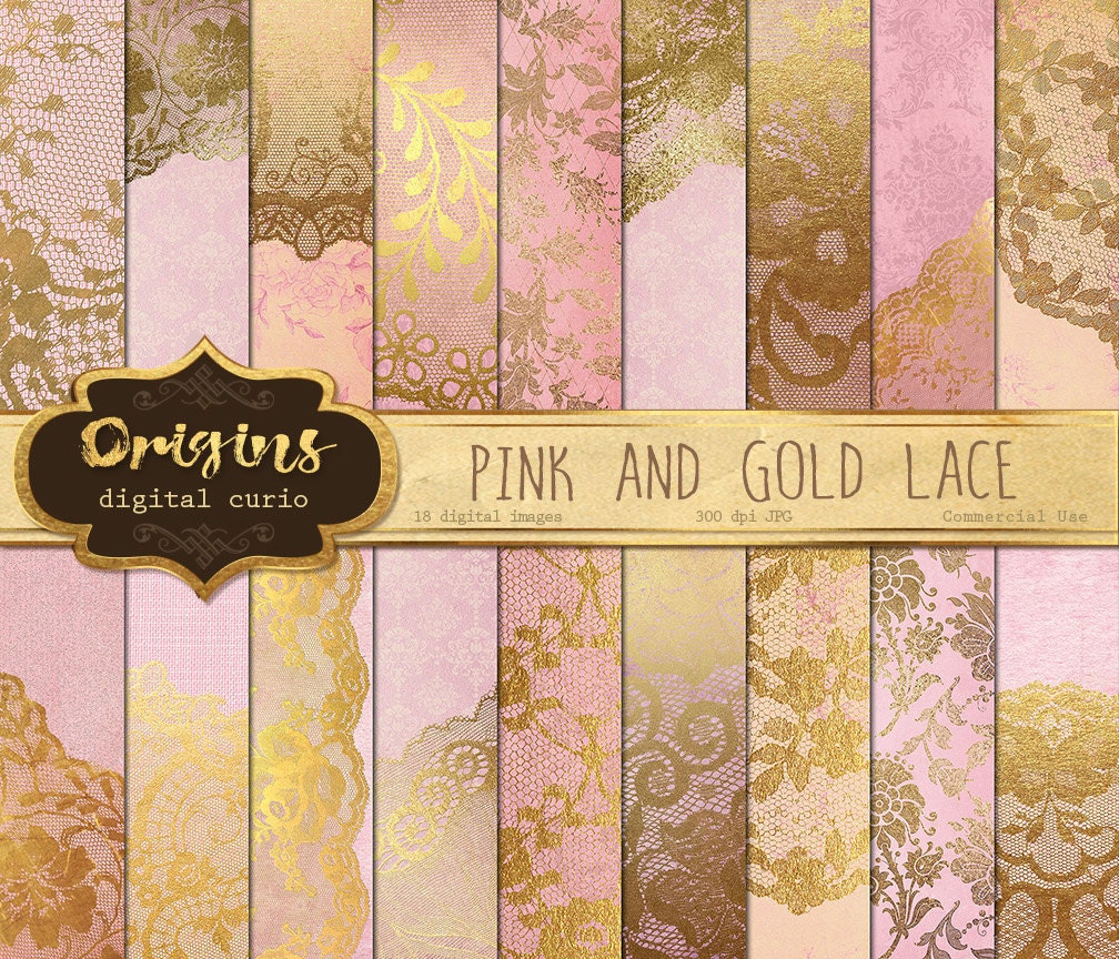 pink-and-gold-lace-digital-paper-lace-scrapbook-paper-pink