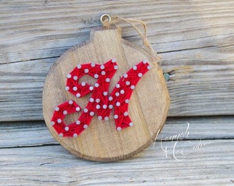 Personalized Christmas Ornament String Art, Handmade Christmas Ornament, Wood Christmas Ornament, Christmas Tree Decorations