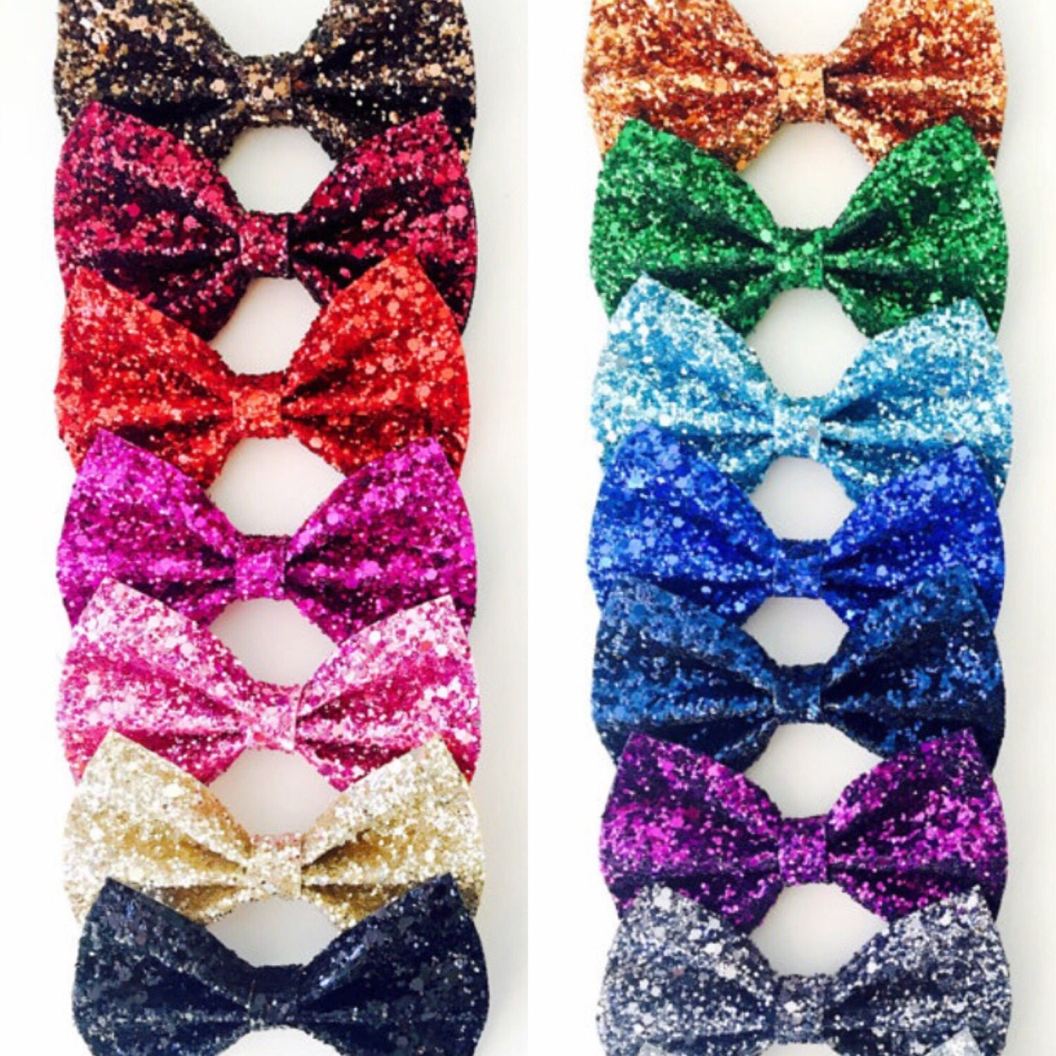 Solid Glitter Bows No SHED Glitter bows glitter bow