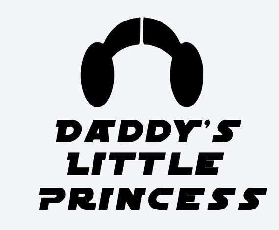 Download SVG daddy's little princes princess leia hair star