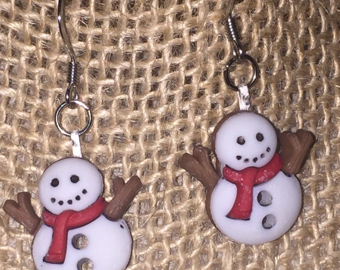 Snowman earrings