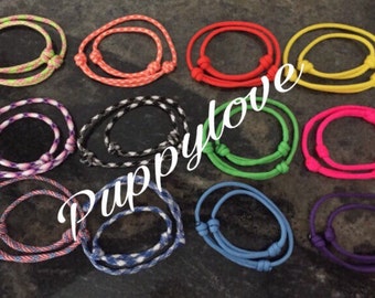Paracord Whelping Collars- (12)Mini/Newborn Paracord Whelping ID Collars & (12) Regular Paracord Whelping ID collars for puppies