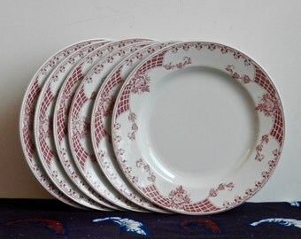 Boch La Louvière Modèle Lily Ensemble de 6 assiettes à dessert