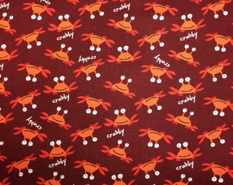 FreeSpirit - BEACH (CRABS - DRIFT) 100% Cotton Premium Fabric - sold by 1/2 yard