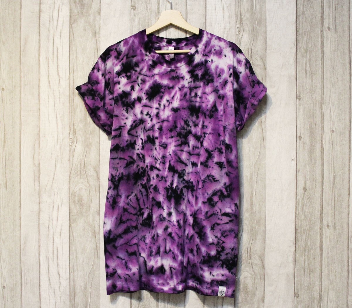 purple and white tie dye shirts