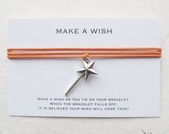 Wish bracelet, friendship bracelet, make a wish bracelet, wand bracelet, W52