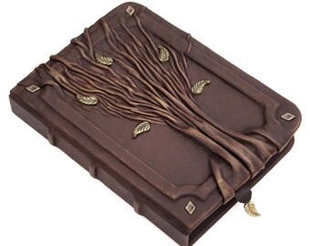 Leather Journal LINED Paper, Personalized, leather notebook, writing journal, blank book, leather diary sketchbook, leather journal tree