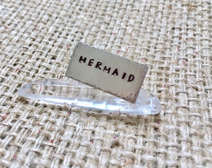 Mermaid Ring, Stamped Mermaid Ring, Stamped Ring, Hand Stamped Ring, Mermaid Jewelry, Boho Mermaid Ring, Surfer Girl Ring, Bohemian Ring