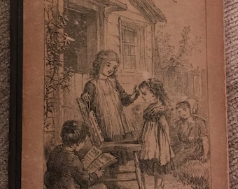 Vintage French Children's Book 'The First Steps' - 1879