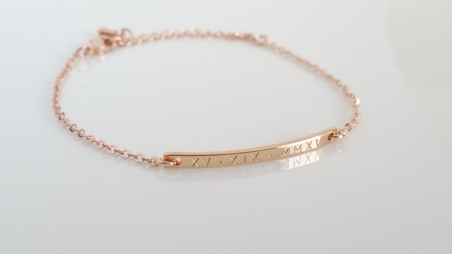 Personalized Rose gold Bracelet Custom bracelet by JewelryHills
