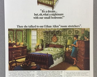 1968 Lot of 3 Ethan Allen Print Ads - Ethan Allen Custom Room Plan Furniture
