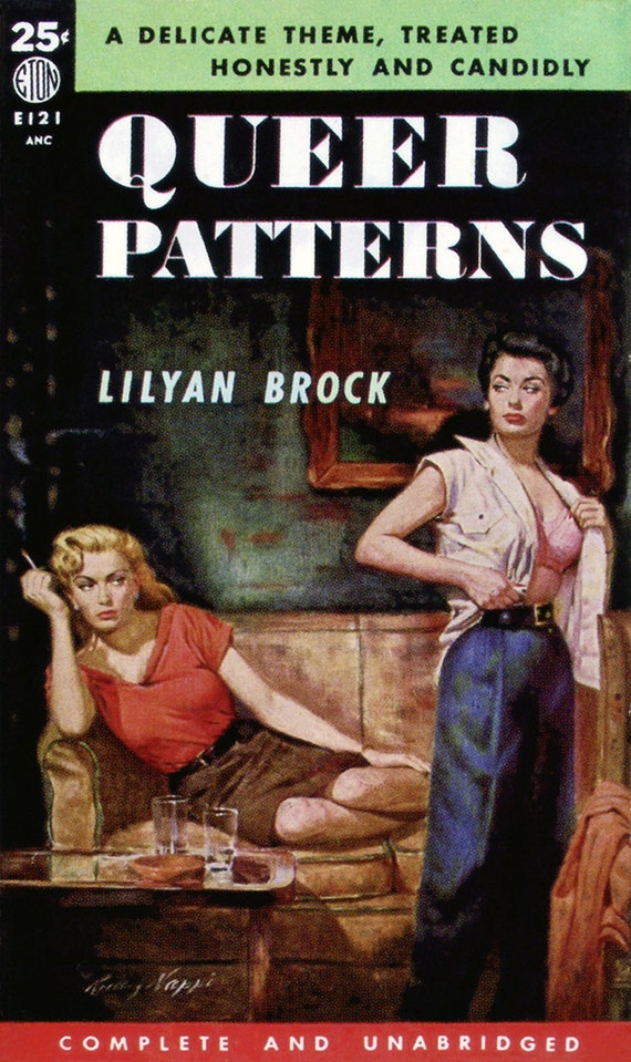 Lesbian Pulp Vintage Art Printqueer Patterns