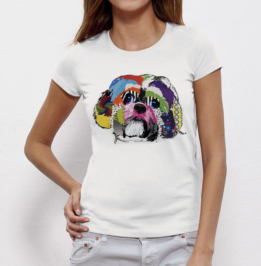 Dog t shirt Womens Dog shirt Dog tee shirt Mini by ToniKaramanoff