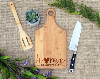 Home Custom Paddle Board, Custom Cutting Board, Laser Engraved, Personalized, Last Name, Closing gift, real estate, realtor, Housewarming