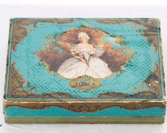 GIFTBOX Perfume Soap, Tosca 4711 Germany, c1950s, ft. a Rococo-style dressed Lady and containing soap and a perfumebottle