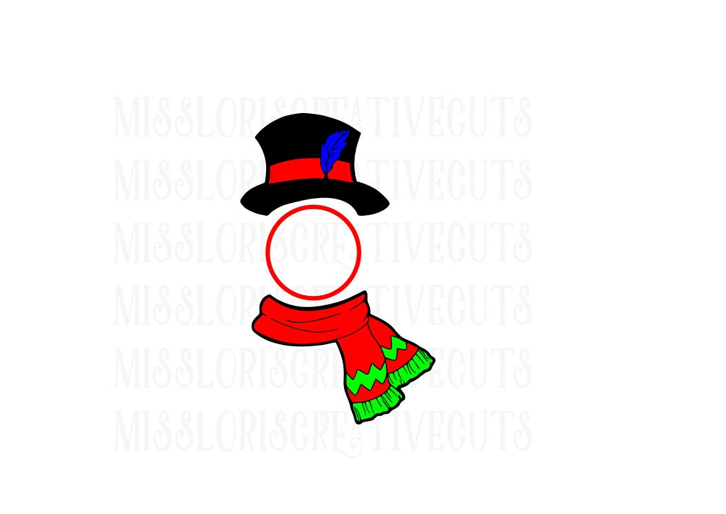 Download snowman Monogram SVG Cut file Christmas Cricut explore file