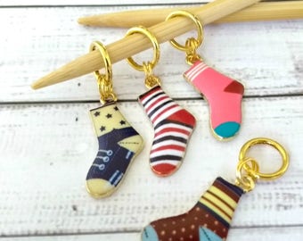 sock stitch markers - socks stitchmarkers - place holder notions - knitting accessories - knitting crochet notions