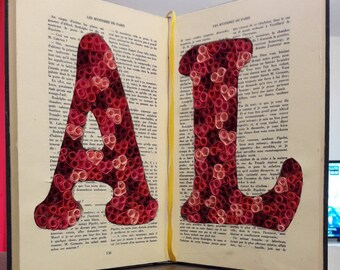 Initials on paper - Quilling