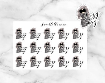 Lazy Day Stickers / Day Off planner stickers / ECLP
