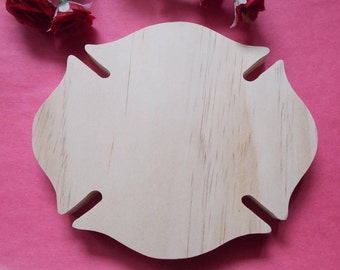 Fire Fighter Large Unfinished Wood Plaque