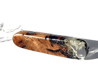 moss and wood pendant, unique resin jewelry, wood resin necklace, moss jewelry, moss, wood pendant, unique gift, nature lover, woodland