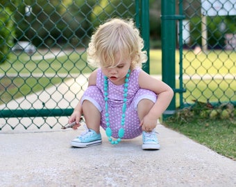 baby romper - toddler romper - polka dot romper - lilac romper - pink - purple