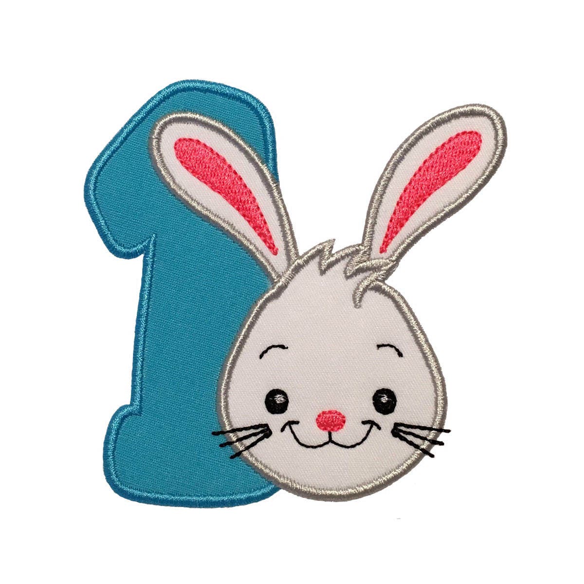 Easter Bunny Number 1 Birthday Embroidery Applique Design for boys