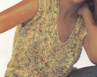 Easy knitting pattern vest Etsy