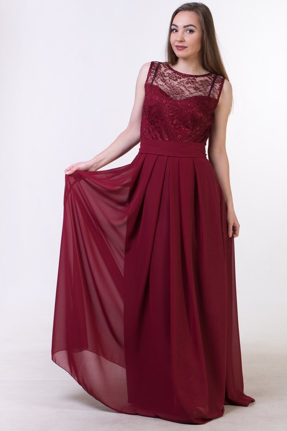 Red wine  bridesmaid  dress  Burgundy red bridesmaid  dress  Red