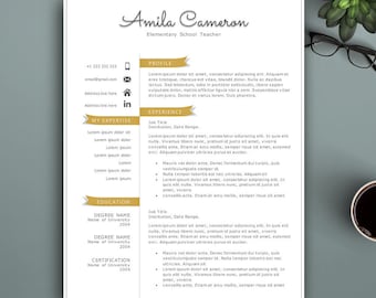 Creative Resume Template For Pages & MS Word. Complete 1,2,3 Pages Resume Template | Teacher Resume Template | Modern Resume Template.