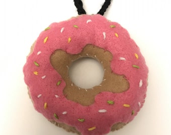 plush donut keychain