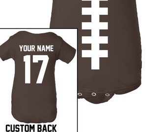 Baby Football Onesie Bodysuit - Custom Baby Football Jersey