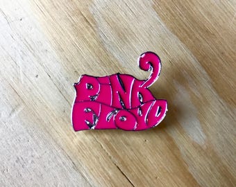 PINK FLOYD PIN: Rare Vintage Collectible Enamel Pin (Pink)