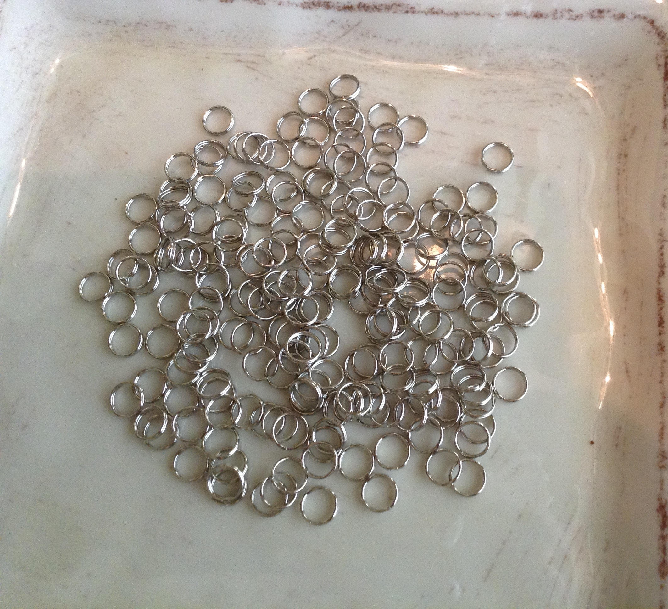 200 Split Rings for Jewelry Making, Findings 7mm from
