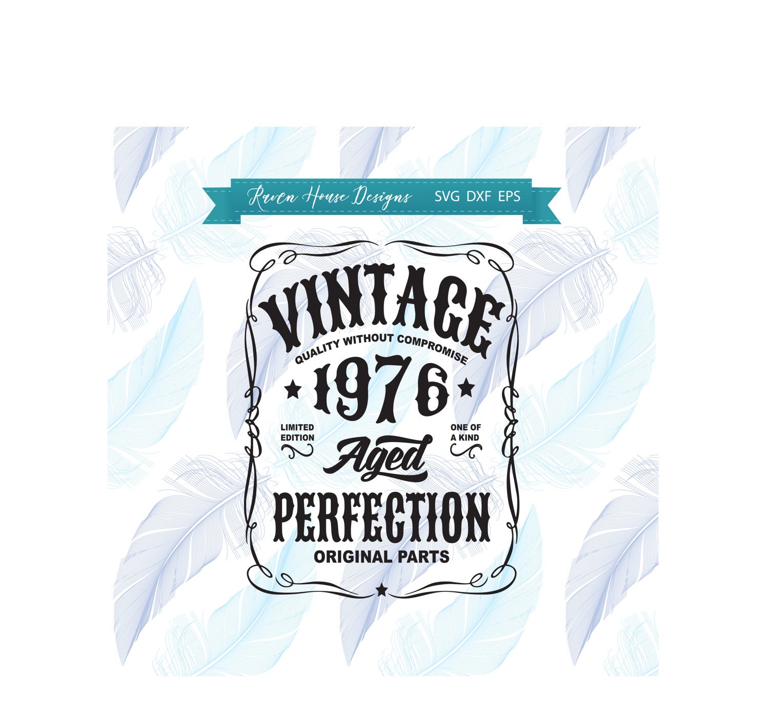 Download Vintage Birth Year Digital Download SVG Cut Files EPS