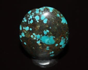 Chinese Spiderweb Turquoise Cabochon - Blue and Black Natural Cabochon - DLML9