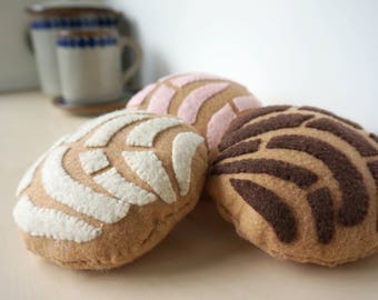 Felt food concha set | Mexican pan dulce toy | pretend food play kitchen