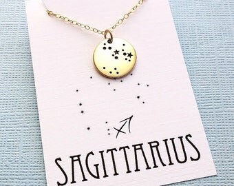 Sagittarius Jewelry | Sagittarius Necklace, Zodiac Jewelry, Zodiac Necklace, Constellation Necklace, Astrology Jewelry, Zodiac Sign Necklace