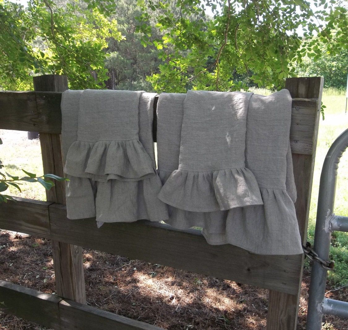 Ruffled Linen Towels Bath Towels Hand Towels Tea Towels
