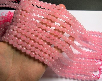 Rose quartz 8mm - round - full strand - 48 beads - Rose quartz gemstone - RFG178