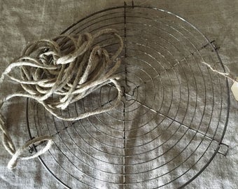 Rare large size VINTAGE FRENCH round wire cake / cooling rack. Vintage kitchen / display.