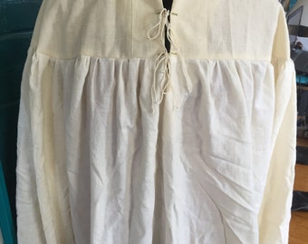 Handmade - OOAK SCA/Medieval/Renaissance Muslin Cotton Pauper or Peasant Blouse- Steampunk Pirate Gypsy