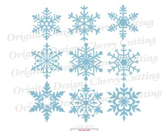 Snowflakes SVG eps jpg png, 6 Snowflakes svg, Snowflakes Silhouette Cut Files, Cricut Cut Files CHSVG20 -Personal and Commercial Use