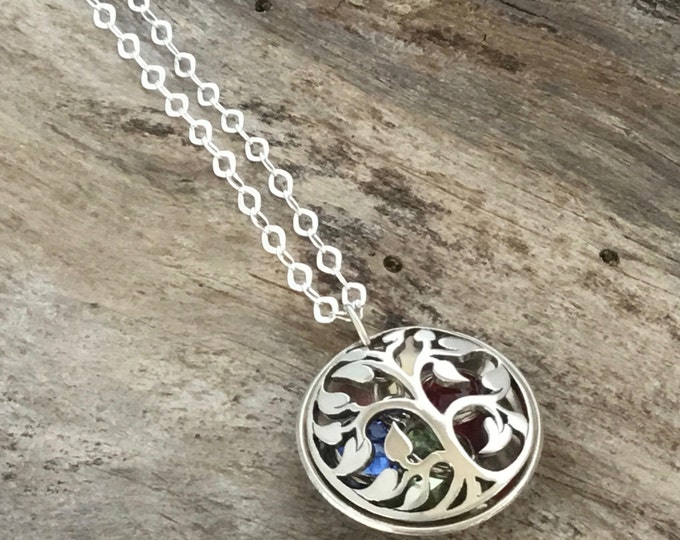 Grandmothers Birthstone Necklace / Family Tree Birthstone Necklace For Grandma / Grandmother Necklace / Gift For Grandma