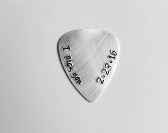 I PICK YOU guitar pick - Anniversary Gift for Boyfriend - Custom guitar picks - Gift for Husband